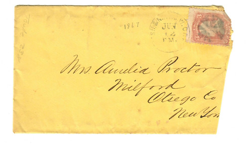 1867 copertina gialla - copertina, 3¢